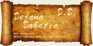 Dejana Dabetić vizit kartica